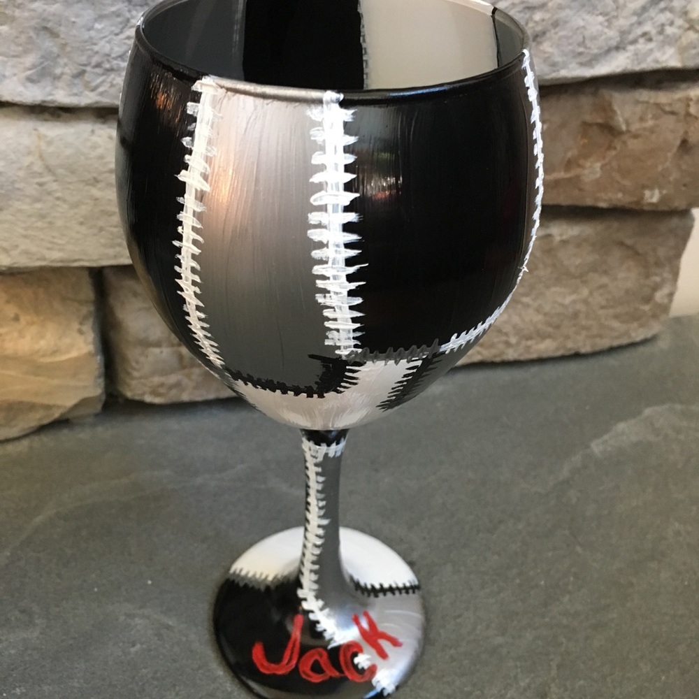 Hand Painted Wine Glass